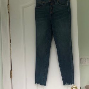 Madewell High-rise button front skinny jeans